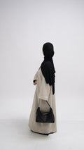 Basic Linen Abaya in Plain Oat