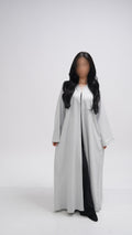 Basic Linen Abaya in Misty Blue